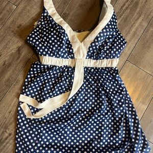Shape-lee Blue and White Checkered Dress